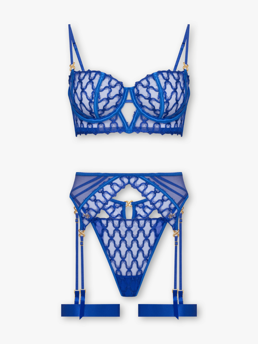 Liebelle Ceryn 2-teiliges besticktes Set in Blau - Bild 6