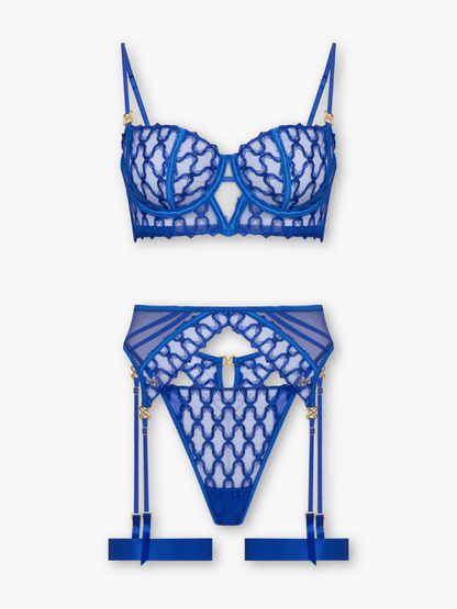 Liebelle Ceryn 2-teiliges besticktes Set in Blau - Bild 6