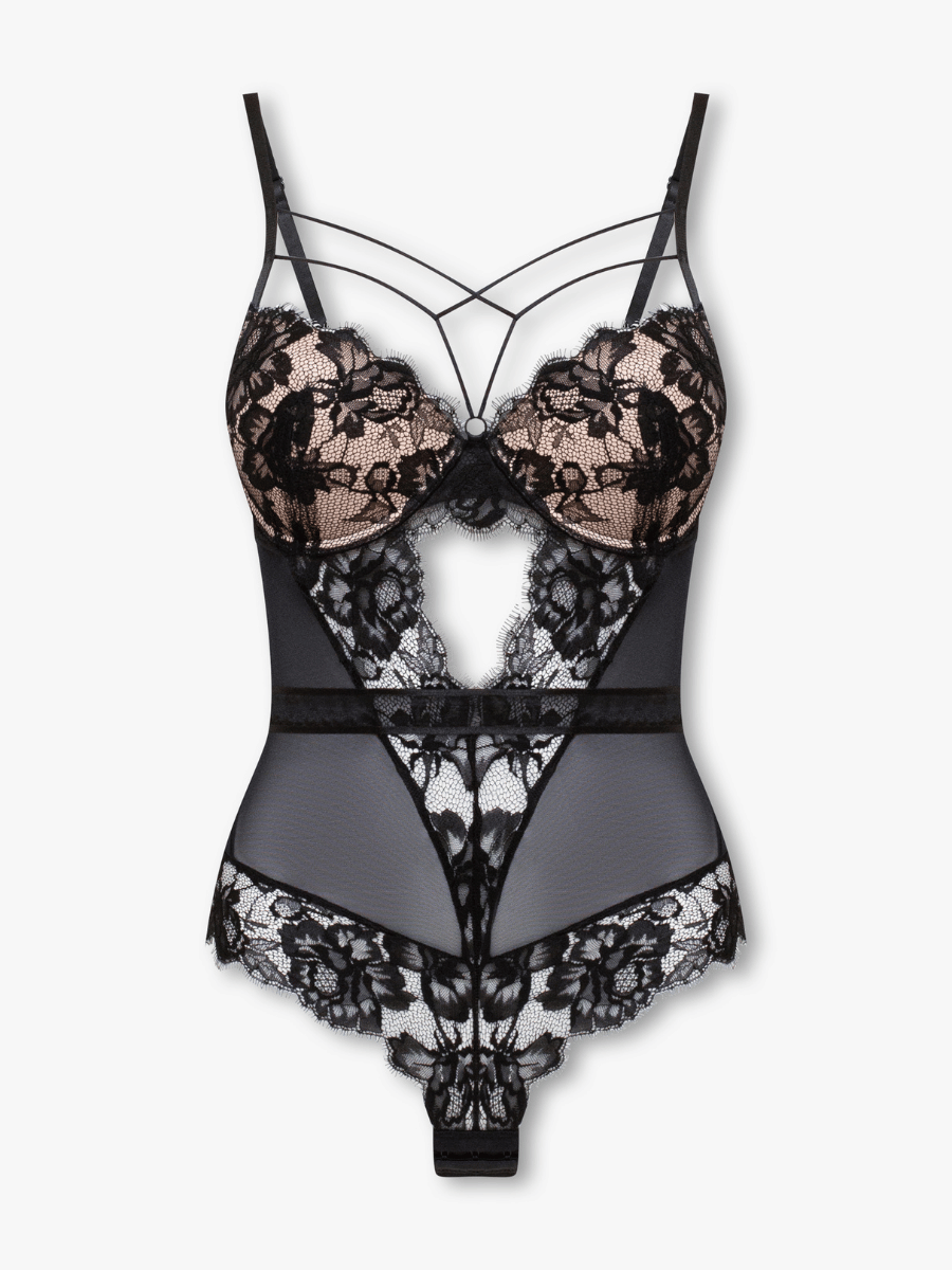 Liebelle Janey floraler Spitzen-Body mit Netzstoff-Trägern - Bild 6