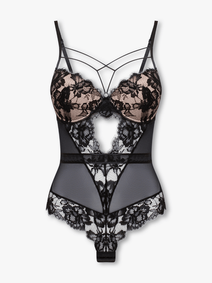 Liebelle Janey floraler Spitzen-Body mit Netzstoff-Trägern - Bild 6